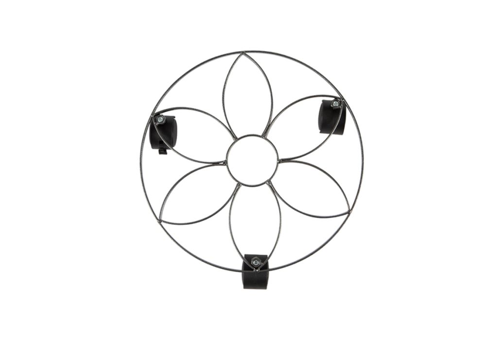 Practo Garden plantenroller gecoat staal rond met rem Ø 30 cm bovenkant