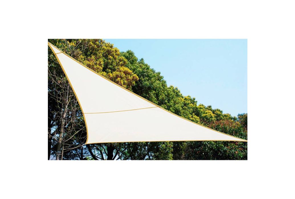 Practo Garden schaduwdoek polyester driehoek crème 500 x 500 x 500 cm
