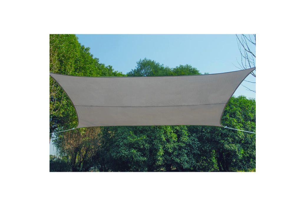 Practo Garden schaduwdoek polyester vierkant taupe 500 x 500 cm