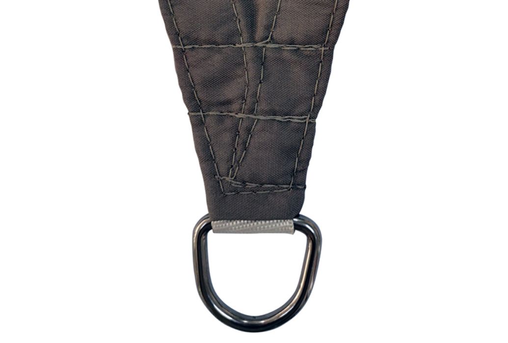 Practo Garden schaduwzeil driehoek donkergrijs 360 x 360 x 360 cm RVS bevestigingshaak 