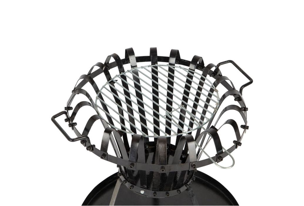 Practo Garden vuurkorf met BBQ rooster en handvaten 