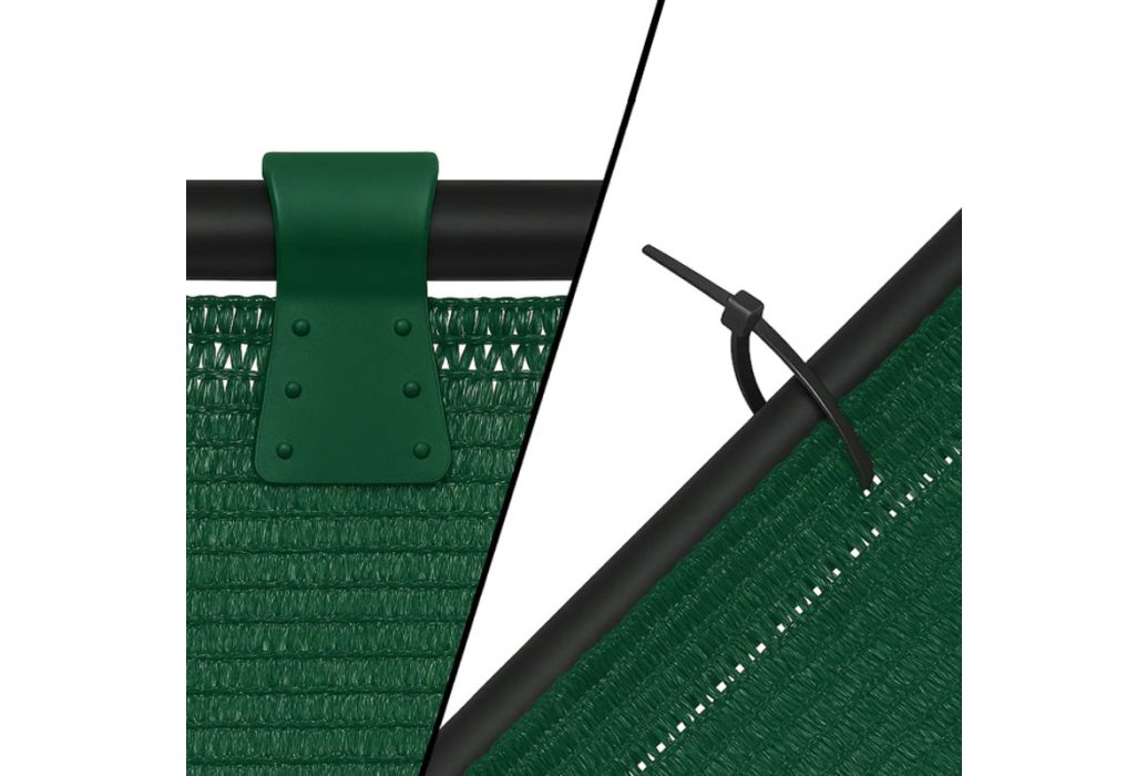 Practo Garden zichtbreeknet groen 1,5 x 25 meter bevestiging