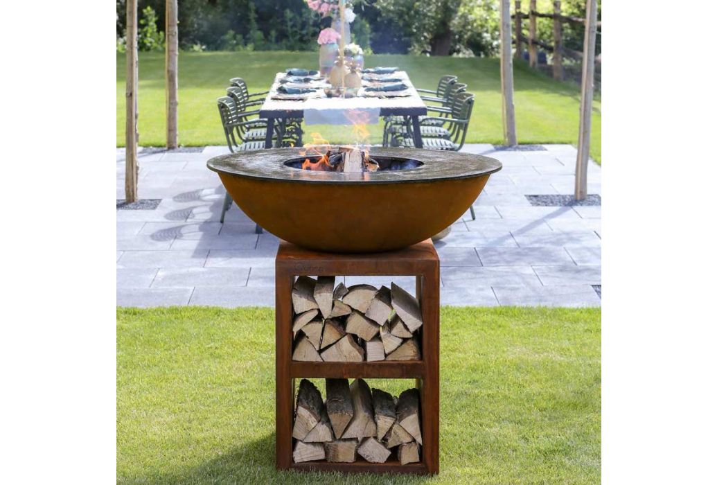 Quoco Piatto Large Corten klaar voor gebruik