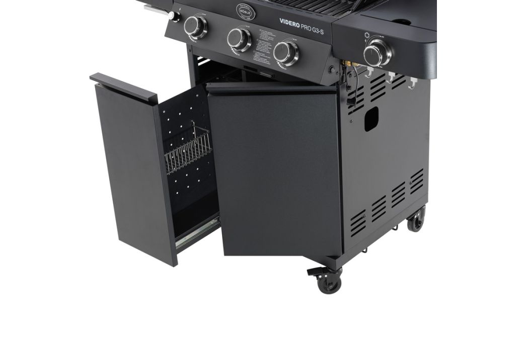 Rösle gas bbq Videro Pro G3-S Vario+ kast open