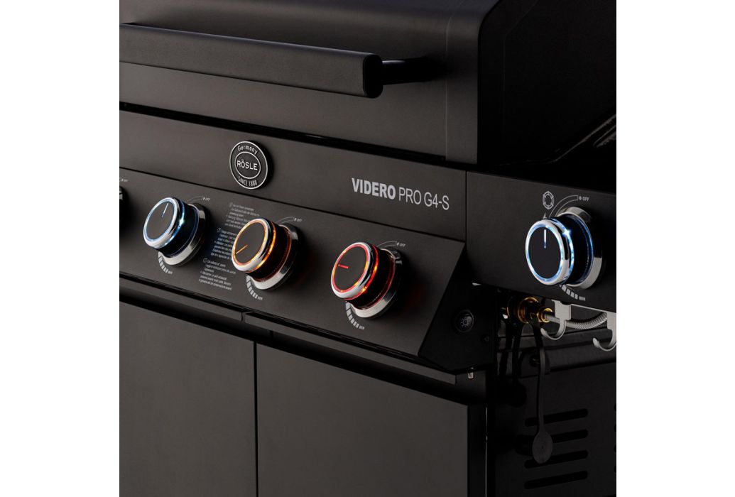 Rösle gas bbq Videro Pro G4-S Vario+ draaiknoppen verlichting