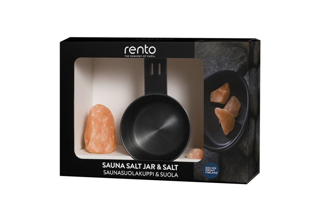 Rento sauna cadeaupakket met emmer en zoutsteen