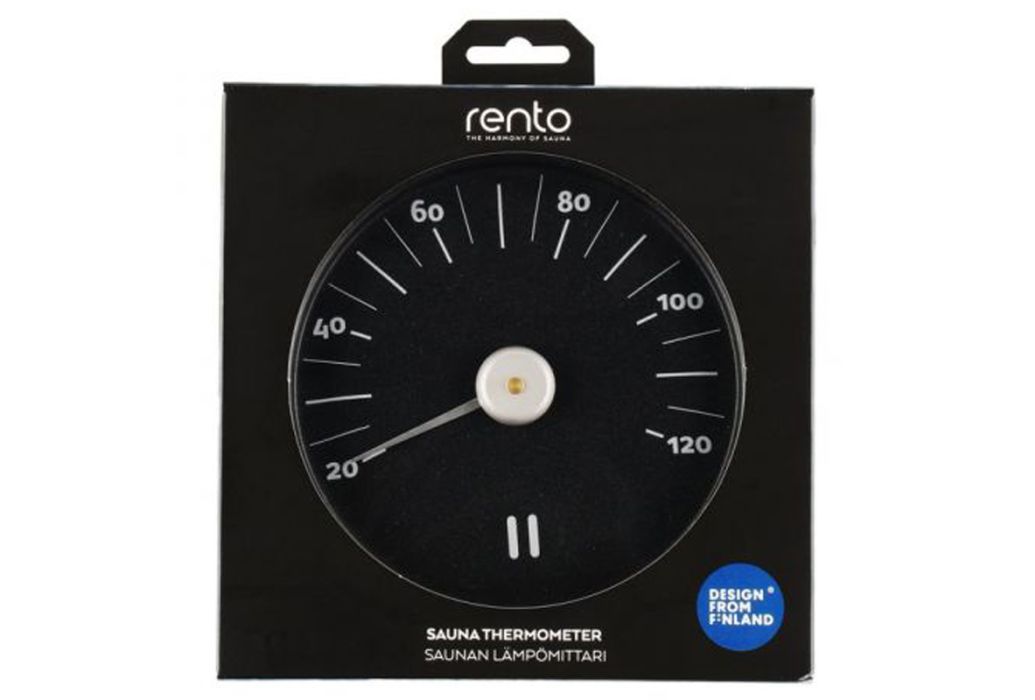 Rento thermometer sauna zwart verpakking