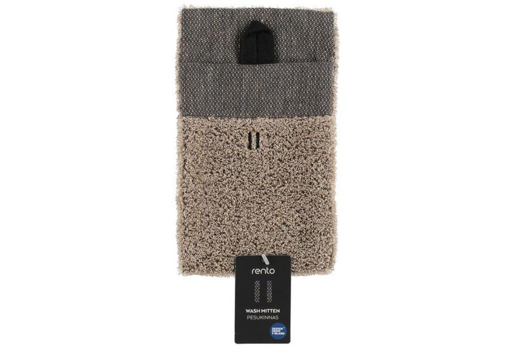 Rento washandschoen zwart/beige