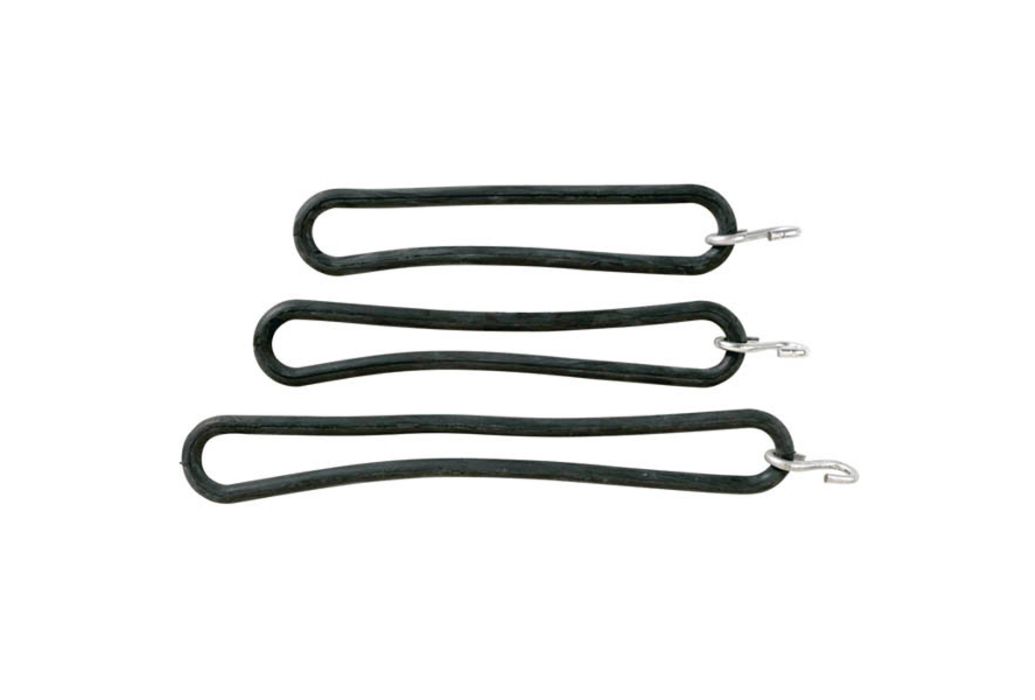Rubberring zwart 25cm met S-haak
