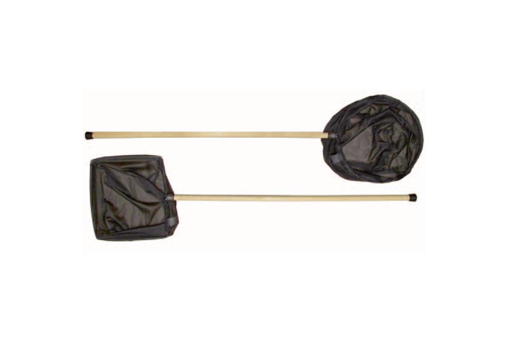 Schepnet rond Ø 27cm met houten steel 80cm