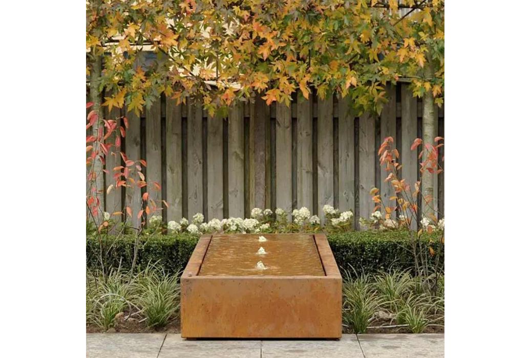 ADEZZ watertafel cortenstaal | 300 x 80 x 40 cm
