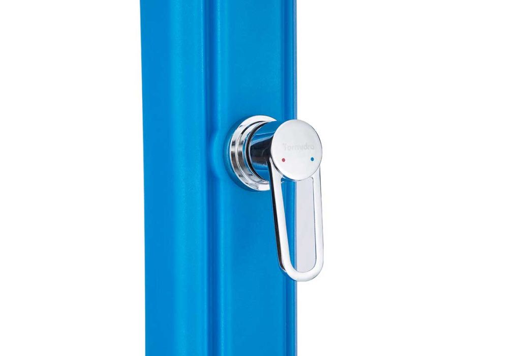 Buitendouche SO Happy | blauw knop