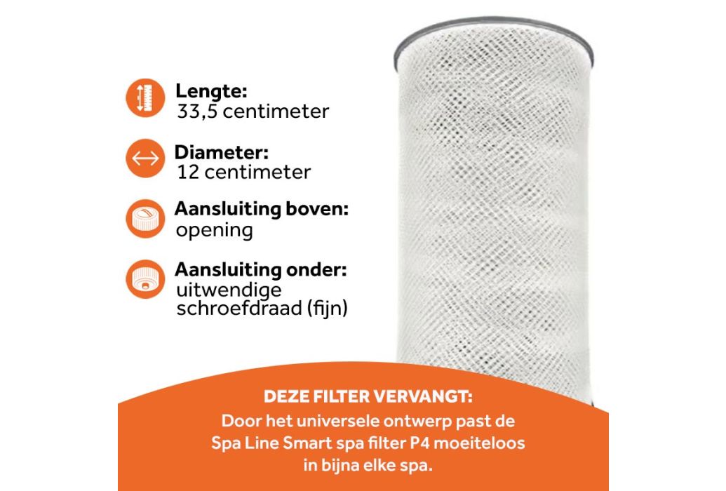 Spa Line Smart spa filter P4 kenmerken