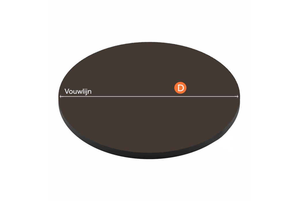 Spa cover Ø 196,6 cm | Weathershield Mahogany vouwlijn