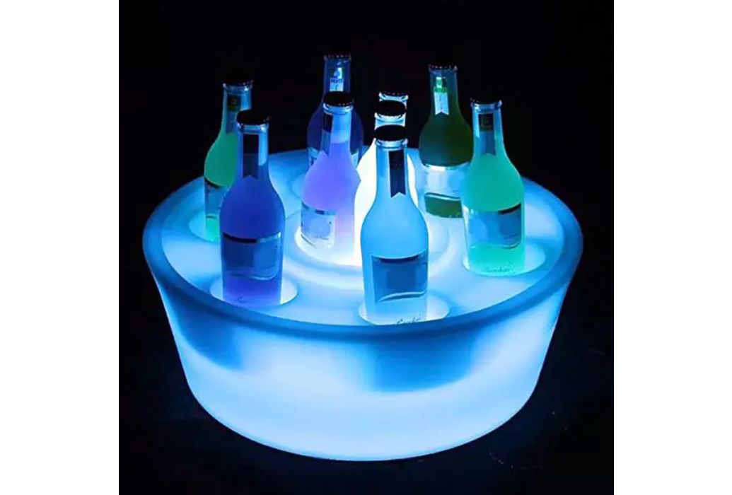 Splash-X drijvende spa bar met LED verlichting blauw 2
