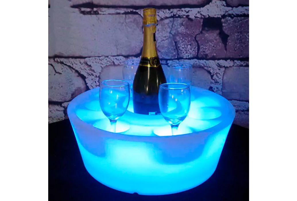 Splash-X drijvende spa bar met LED verlichting blauw