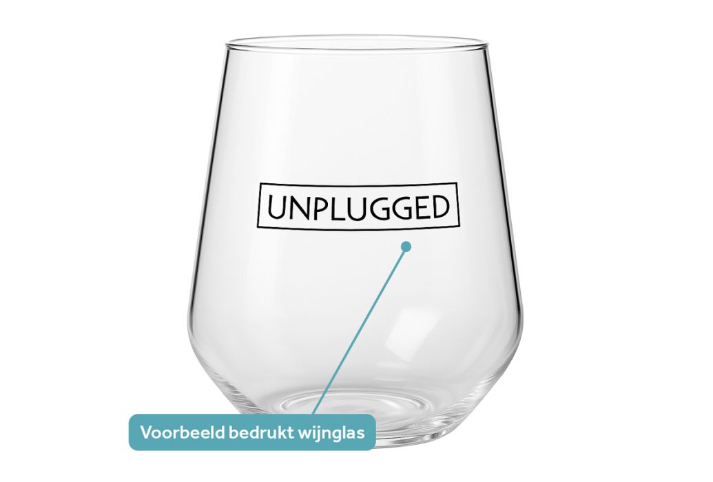 Kunststof water wijnglas Ingrid 39cl plus opdruk