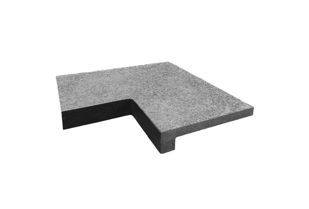 Zwembad randtegel hoek basalt 50 cm x 30 cm