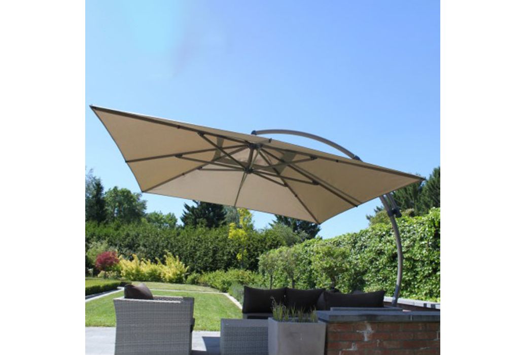 Sun Garden parasol Olefin licht taupe 300 x 300 cm