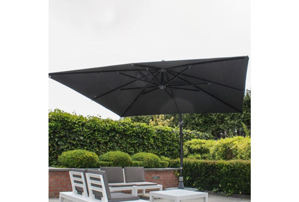 Sun Garden parasol Olefin antraciet 300 x 300 cm sfeerbeeld