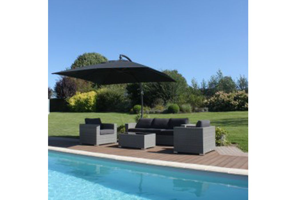 Sun Garden parasol Olefin antraciet 300 x 300 cm sfeerbeeld