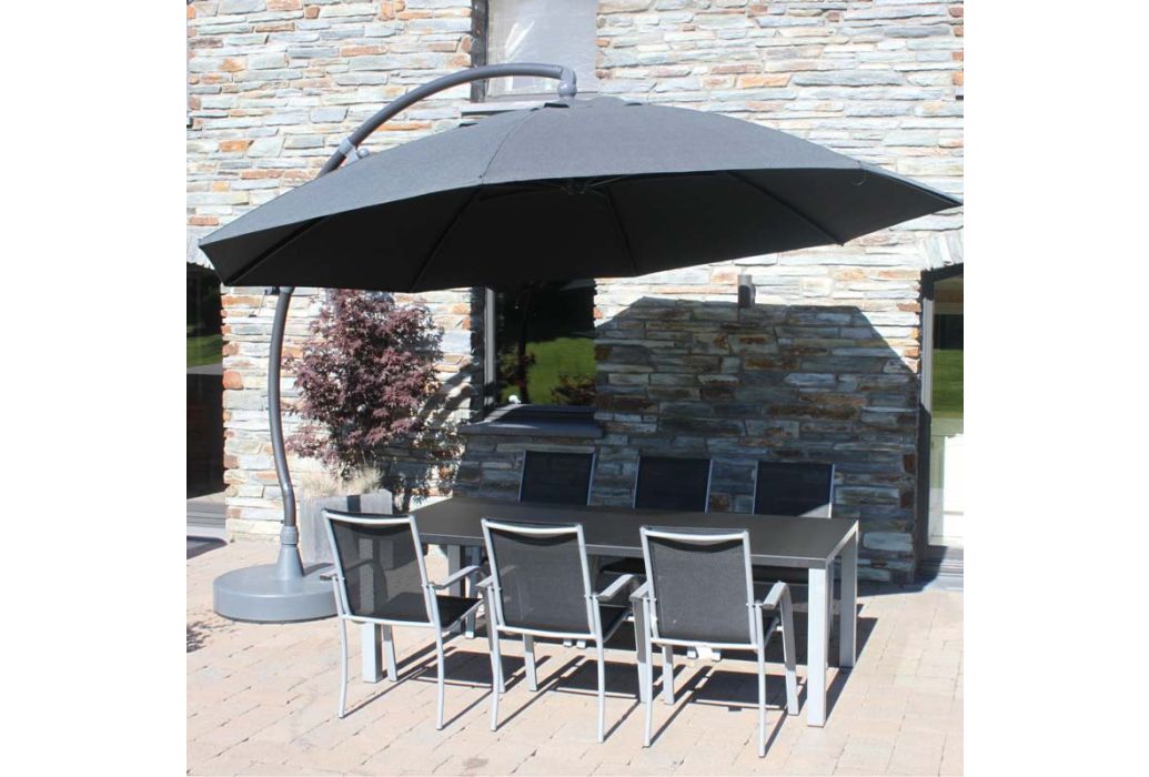 Sun Garden parasol rond antraciet Ø 375 cm