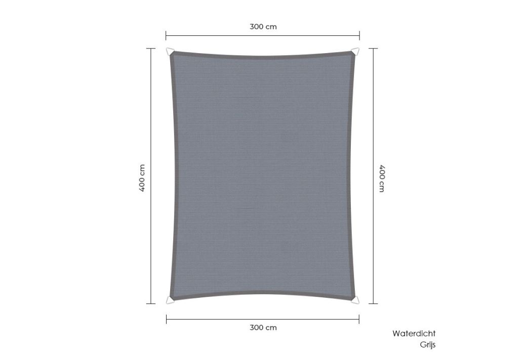 Sunfighters schaduwdoek rechthoek | 300 x 400 cm