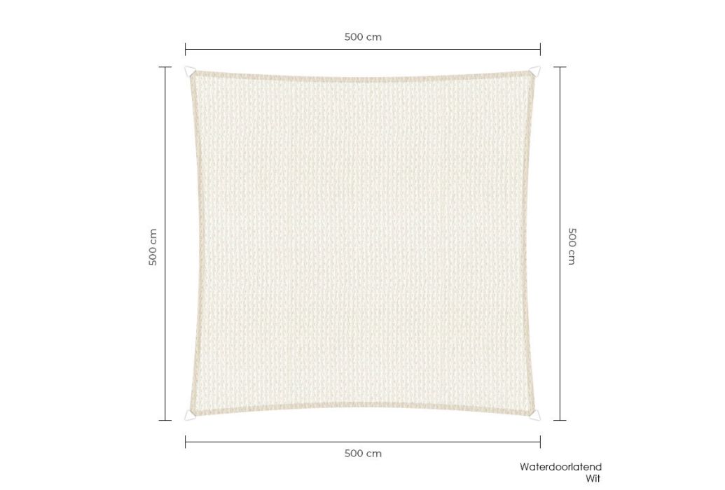 Sunfighters schaduwdoek vierkant 500 x 500 cm wit