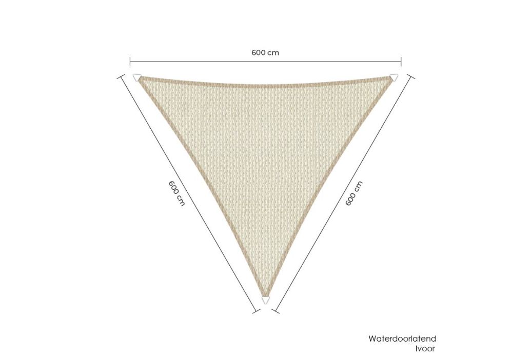 Sunfighters schaduwdoek driehoek | 600 x 600 x 600 cm
