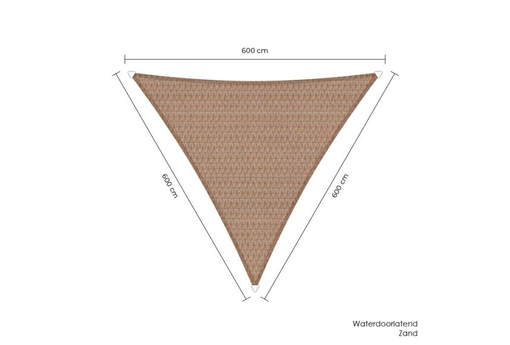 Sunfighters schaduwdoek driehoek | 600 x 600 x 600 cm