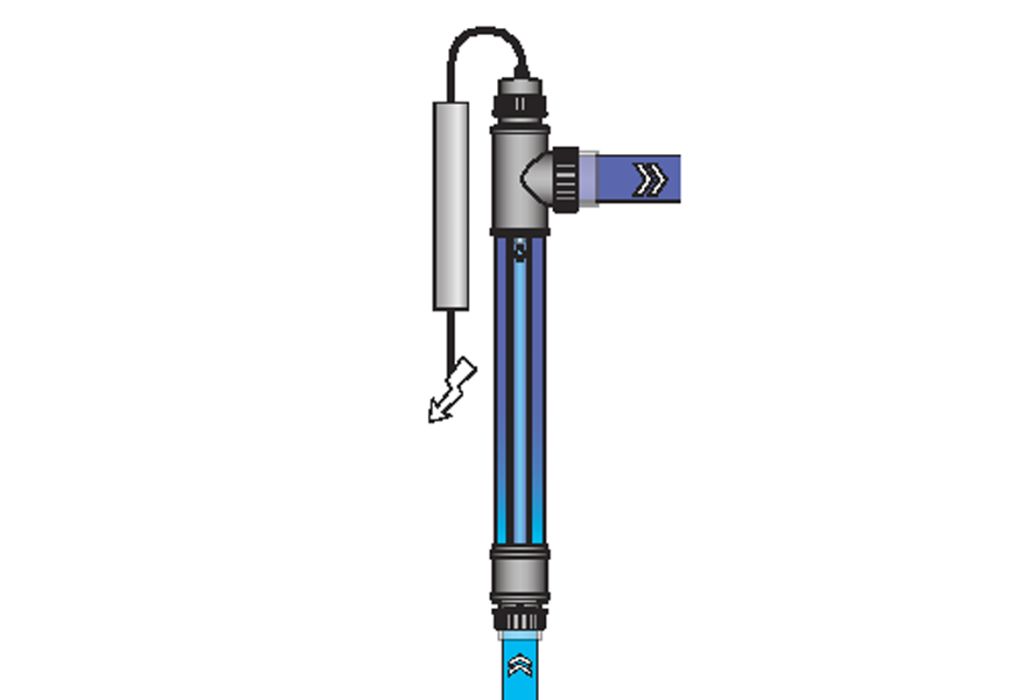 AquaSphere zoutwater UV-C lamp 40 Watt stroomschema