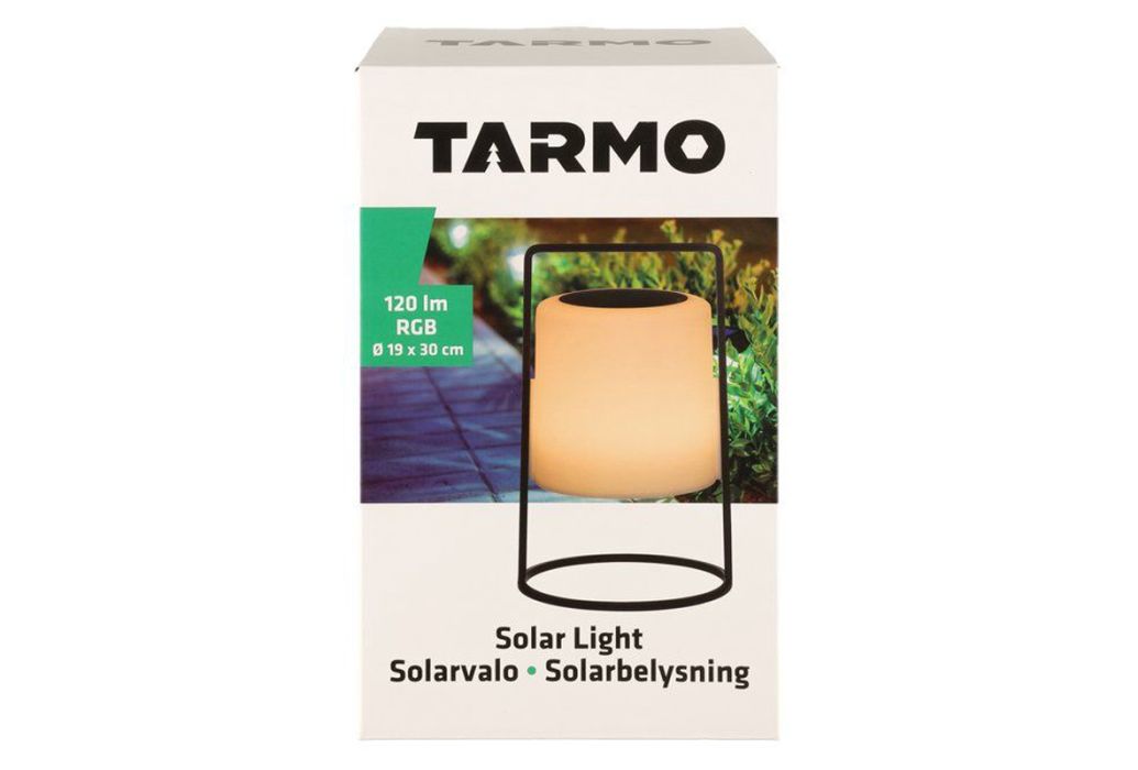 Tarmo solar tafellamp Sydney RGB verpakking