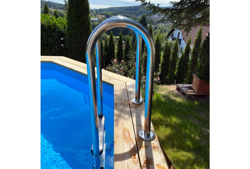 Trend Pool houten zwembad 610 x 400 x 124 cm trap