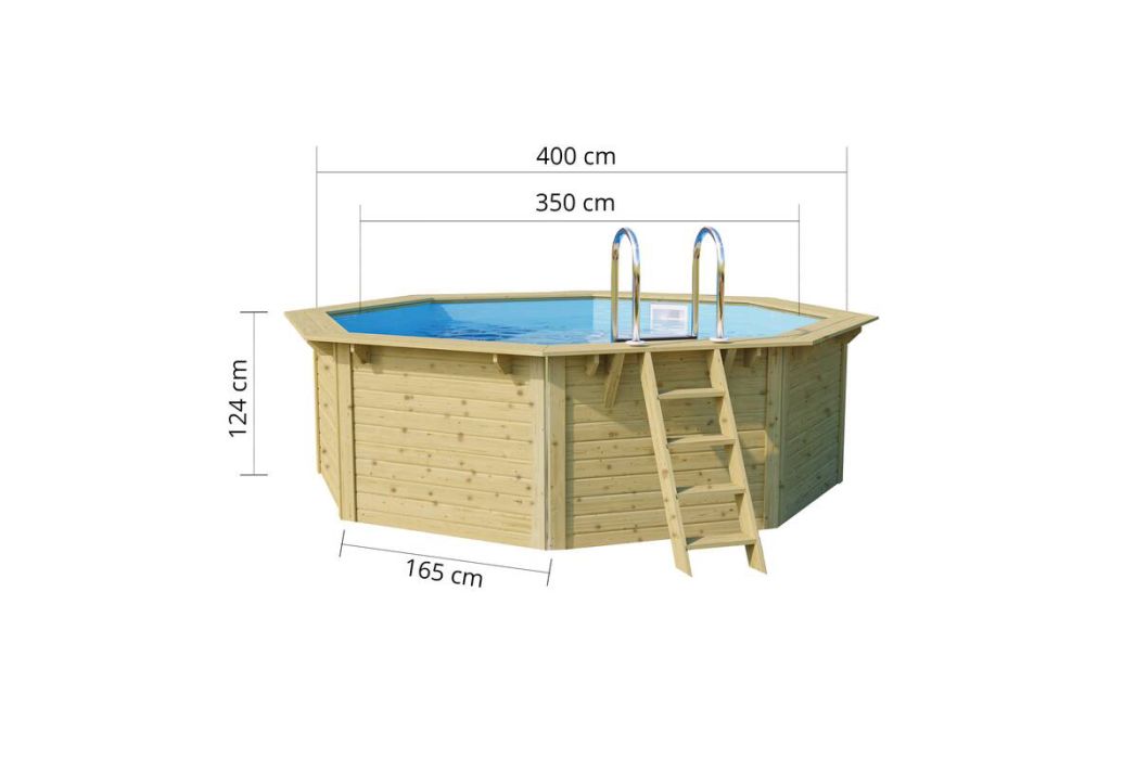Trend Pool houten zwembad Ø 400 x 124 cm afmetingen