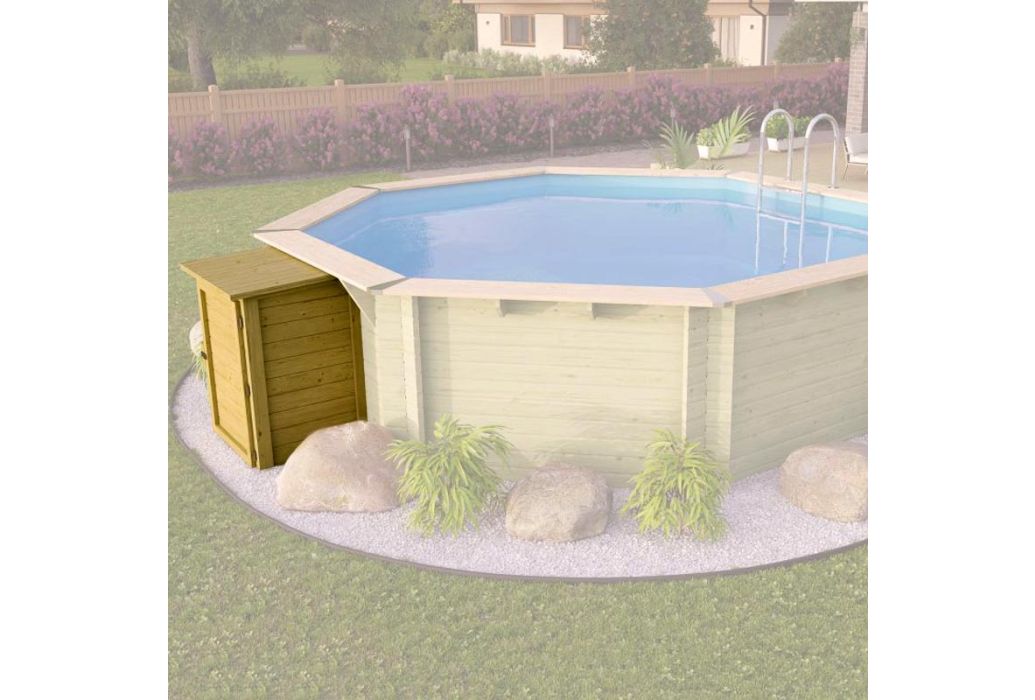 Trend Pool houten filtratiekast 87 x 71 x 121 cm bij zwembad
