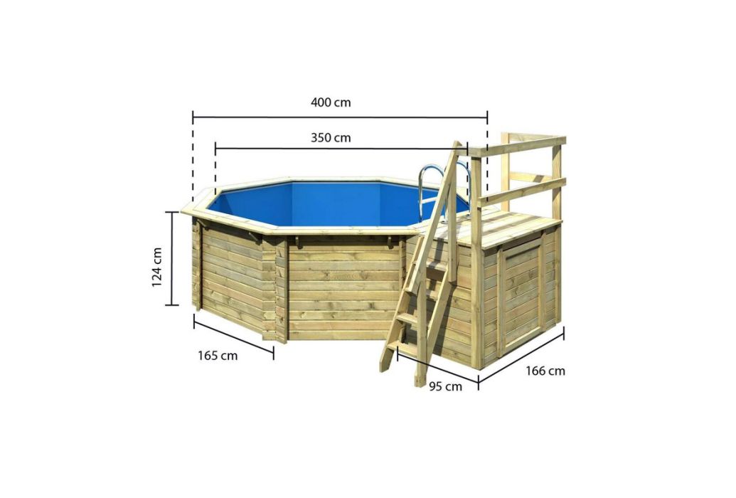 Trend Pool houten zwembadterras voor 400 cm afmetingen