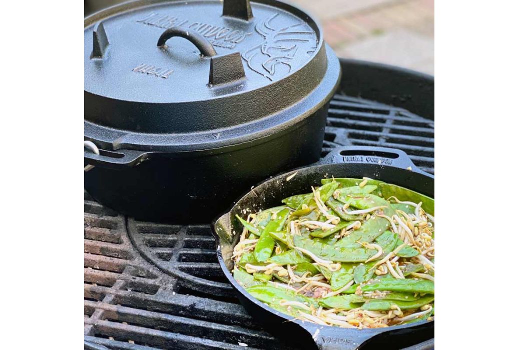 Dutch Oven Gietijzer deksel als pan