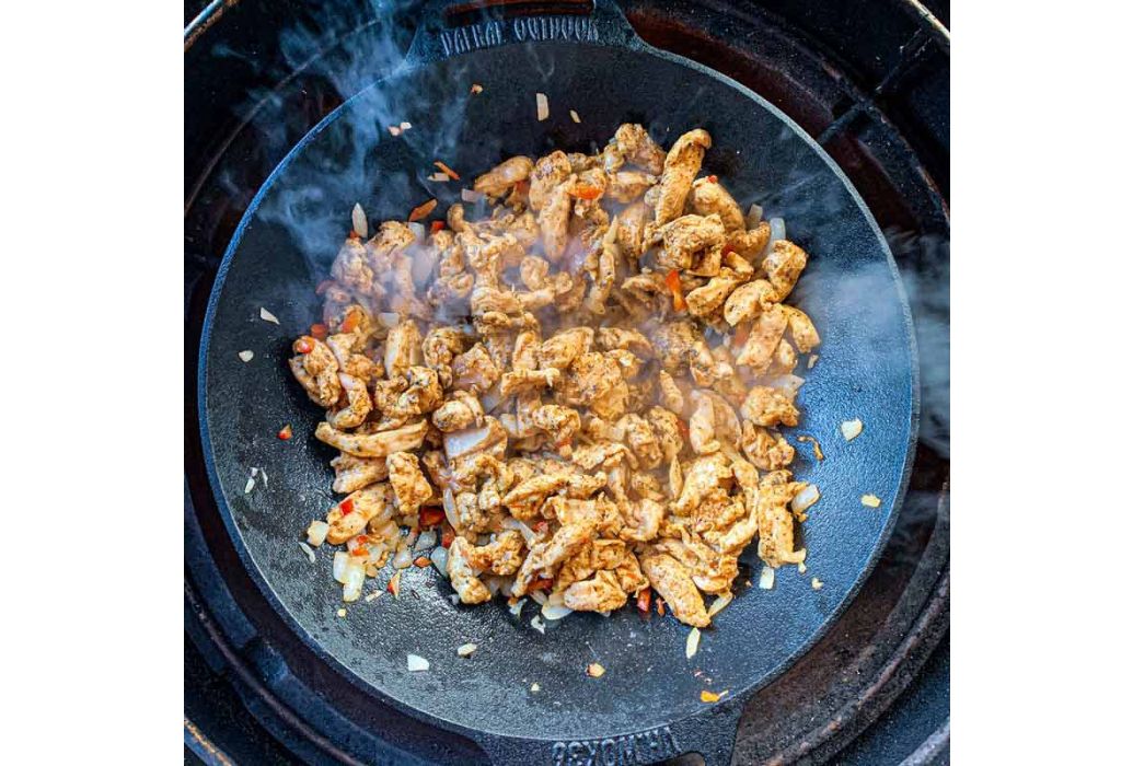 Valhal gietijzeren wokpan 36 cm in gebruik 