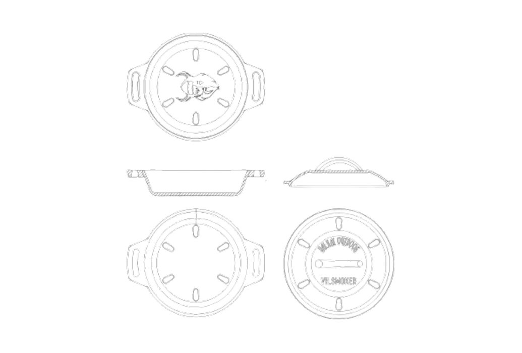 Valhal Rookbox Ø 17 cm tekening