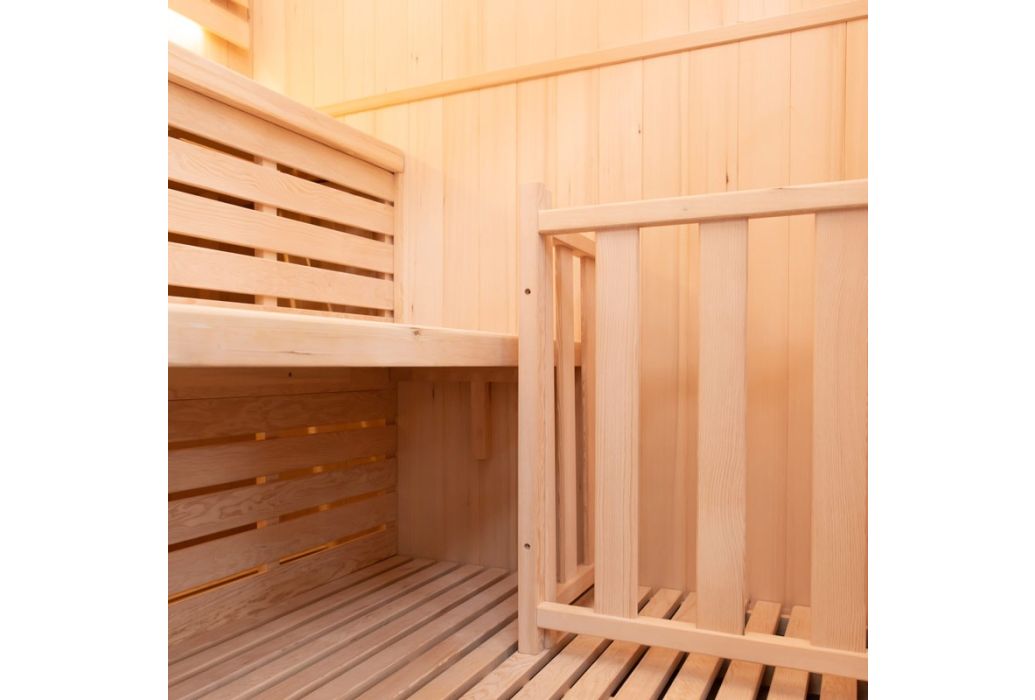 Vapeur ZEN Finse sauna 150 x 150 x 200 cm van binnen