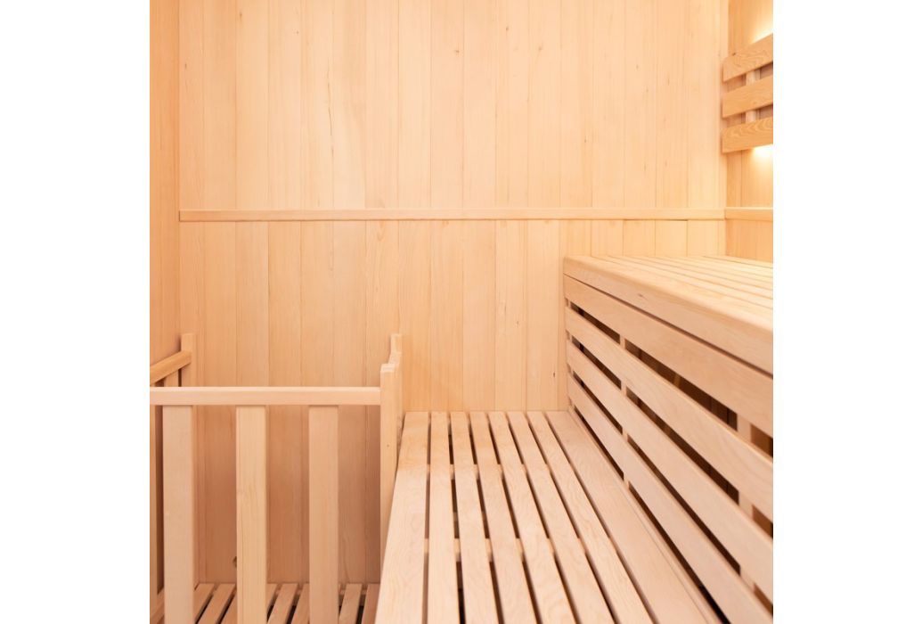 Vapeur ZEN Finse sauna 198 x 174 x 200 cm van binnen