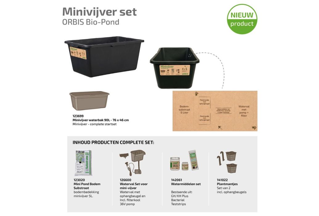 Velda Orbis mini-vijver set met waterval 76 x 46 cm startset