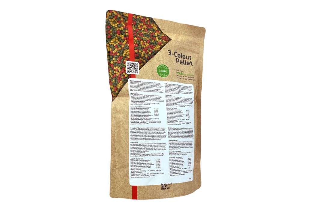 Velda voer 3-Colour Pellet 1000 ml 3 kleuren