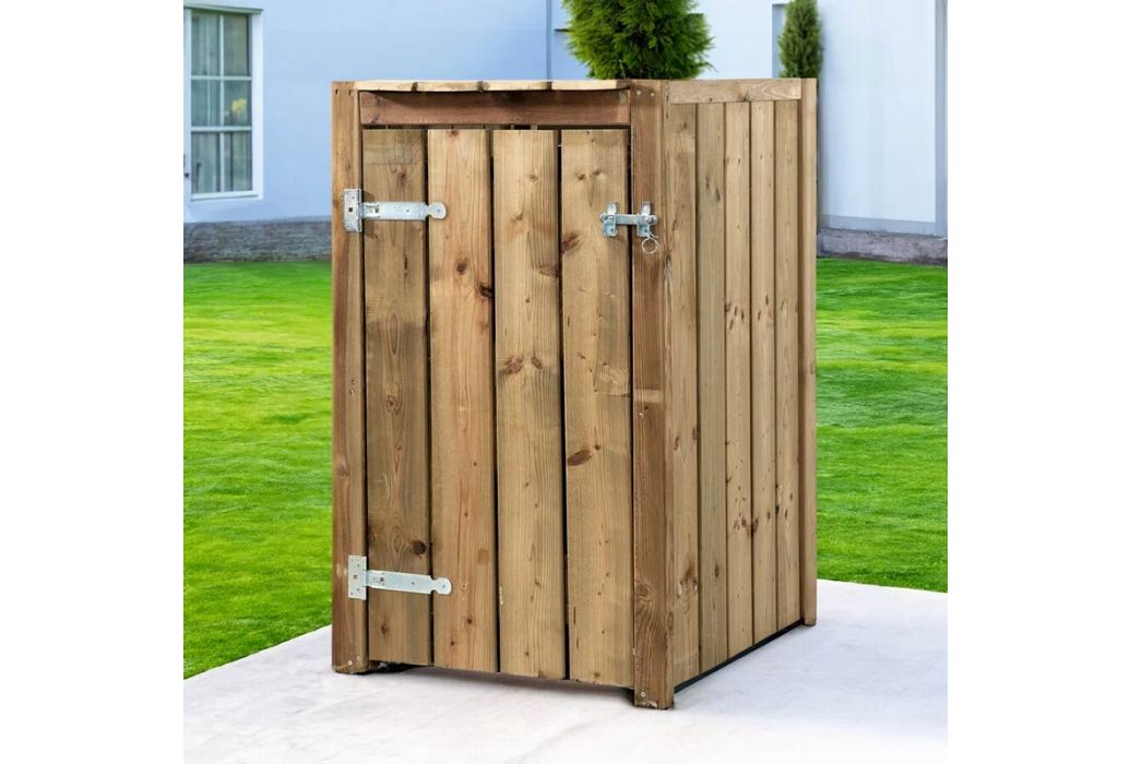 Volente Container Ombouw Enkel Peter in een tuin.
