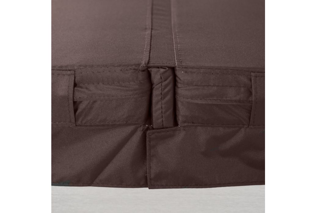 Spa cover Dimension One Seville/Caliente 198 x 214 cm Weathershield Mahogany detail