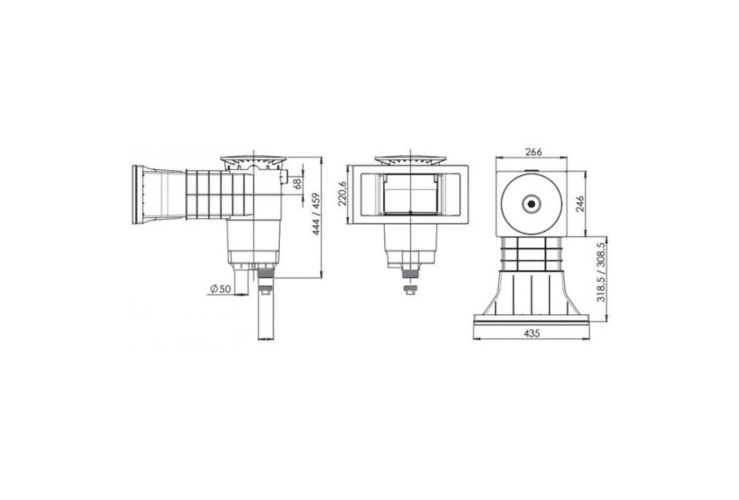 Weltico skimmer A400 Zand tekening