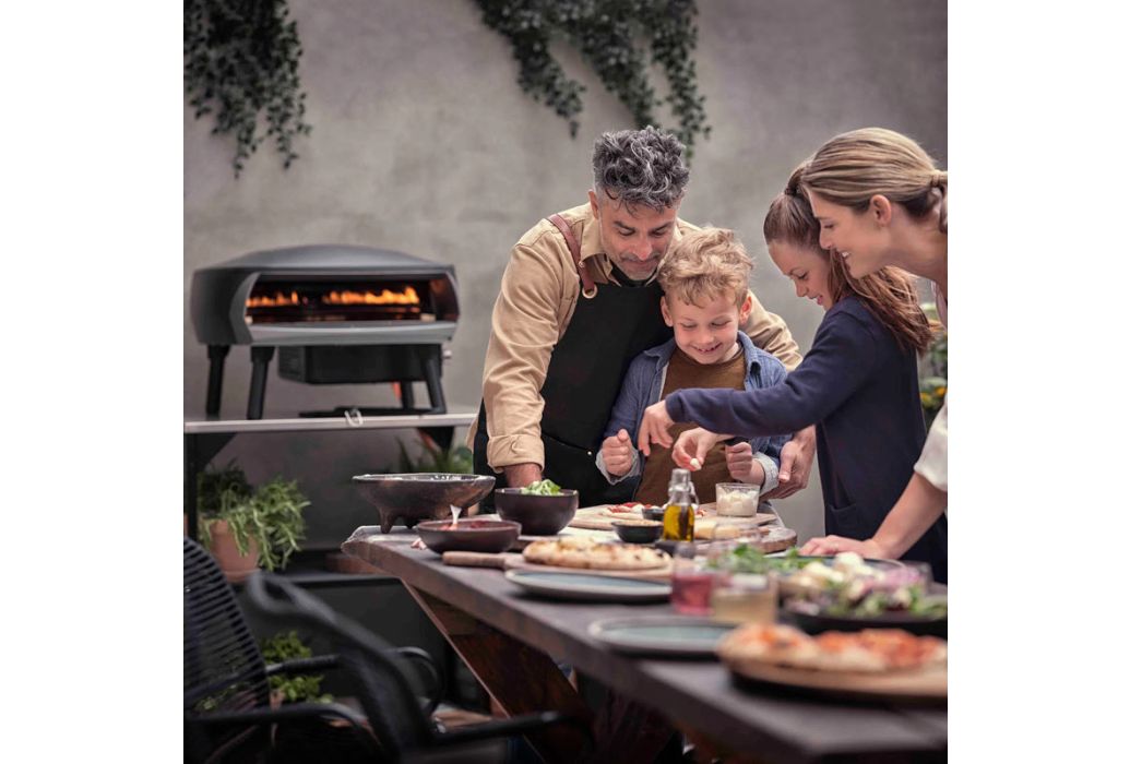 Witt Etna gas pizza oven Ø 41 cm Zwart met gezin