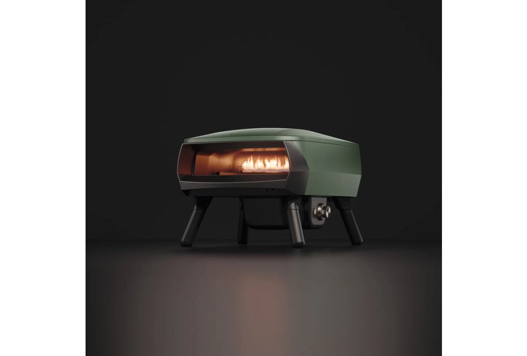 Witt Piccolo gas pizza oven Ø 33 cm Mat Groen zwarte achtergrond