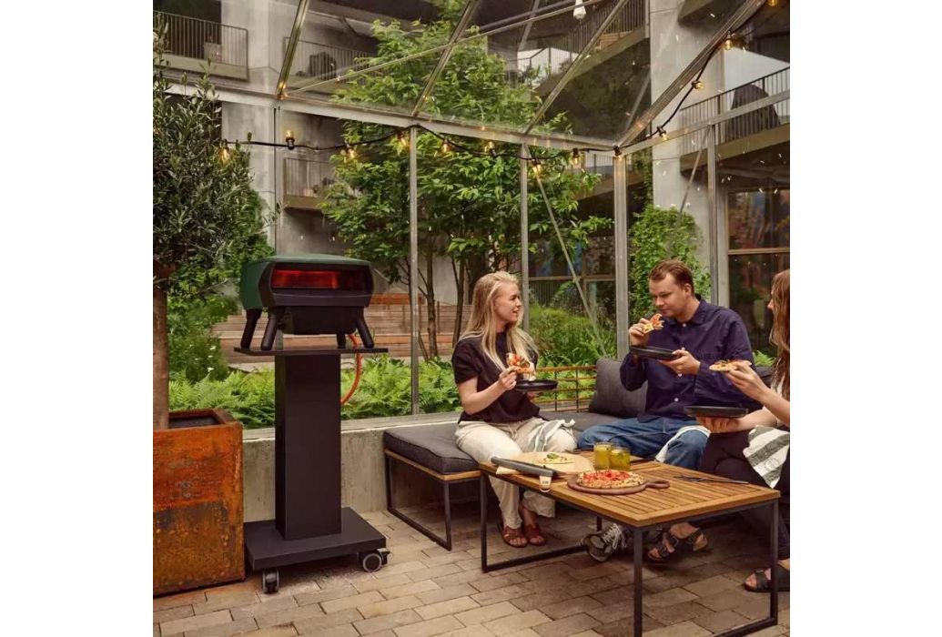 Witt Piccolo gas pizza oven Ø 41 cm Mat Groen sfeerfoto