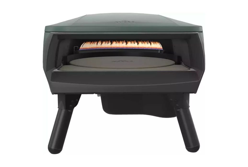 Witt Piccolo gas pizza oven Ø 41 cm Mat Groen voorkant aan